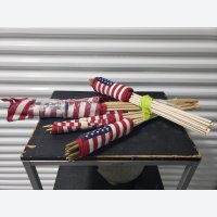 American Flag Collection on Wooden Dowels
