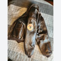 Vintage AVIREX, Air Mail Leather Flight Bomber Jacket, Size Large