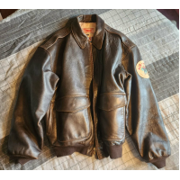 Vintage AVIREX, Air Mail Leather Flight Bomber Jacket, Size Large