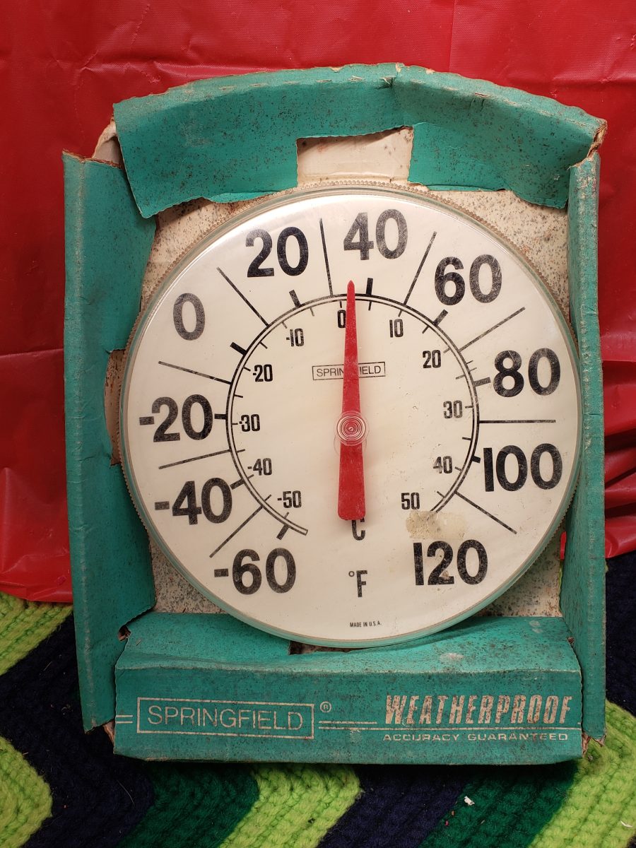 Vintage Springfield Outdoor Thermometer in Original Packaging