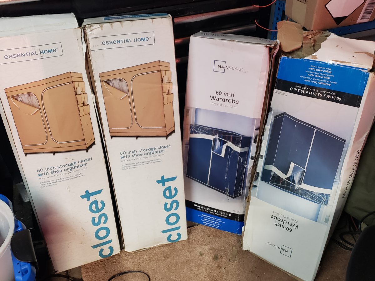 Portable Storage Wardrobes - Set of 4 Units