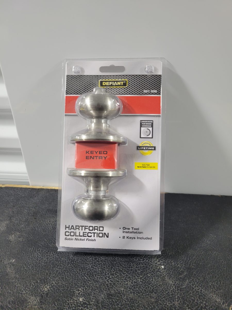 Defiant keyed door knob model 881996