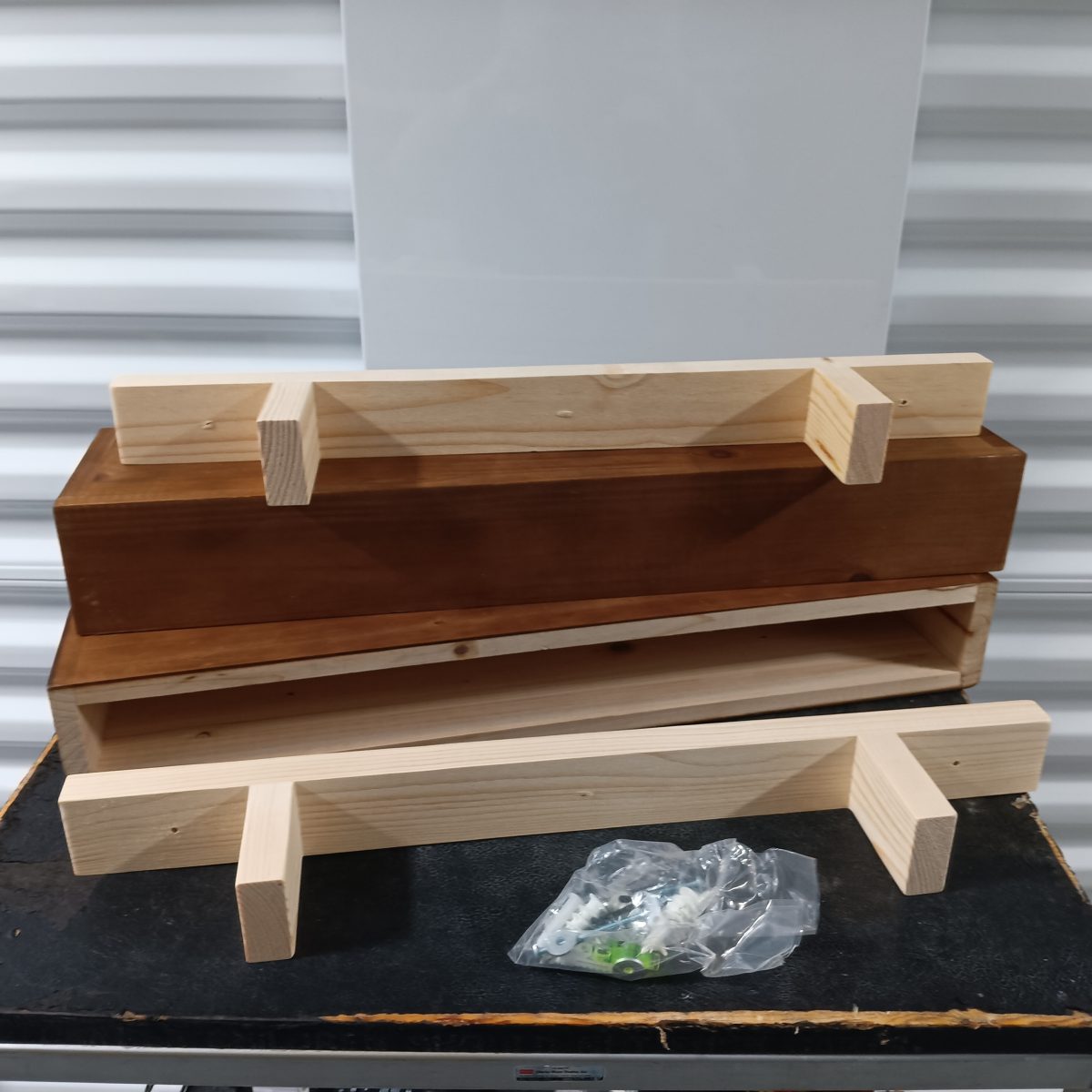 ROGREVO Rustic Wood Floating Shelves 36 Inch Walnut Set of 2 New Open Box