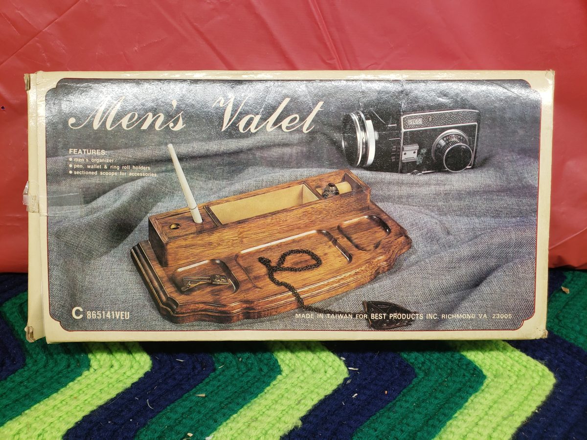 Men's Wooden Valet Organizer Tray