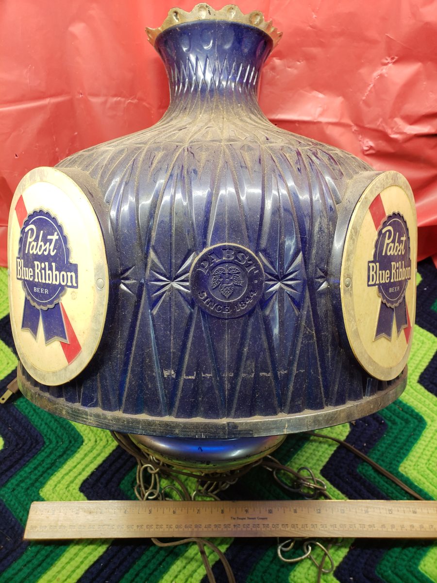 Pabst Blue Ribbon Hanging Bar Style Light