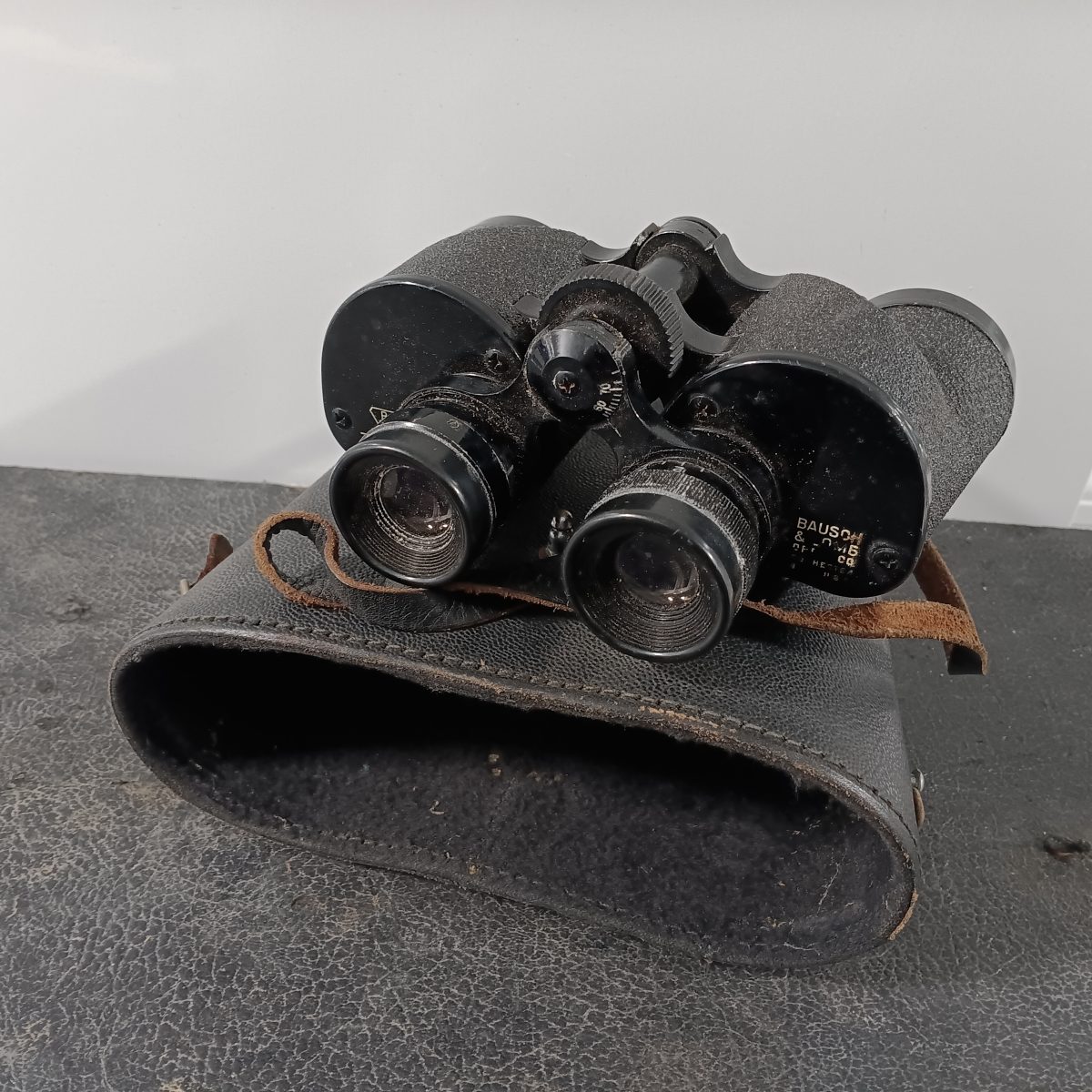 Vintage Bausch & Lomb Zephyr Binoculars with Leather Case
