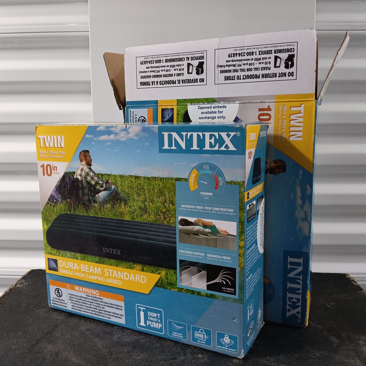 (2) Intex Dura-Beam Standard Twin Air Mattress