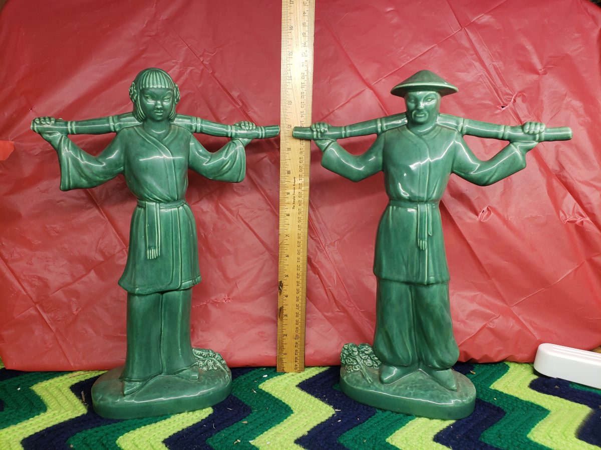 Asian-Style Ceramic Figurines (Pair)