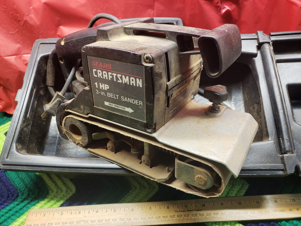 Sears Craftsman 1 HP 3-inch Belt Sander with Case